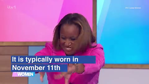 Loose Women host Charlene White seen not wearing a poppy