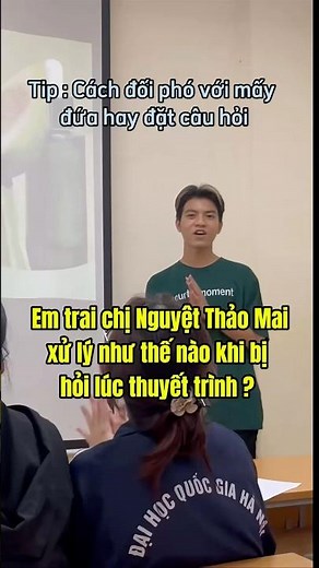Nguyet Thao Mai's younger brother when asked a difficult question during his presentation #funny ...