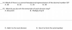 14. Which of these is a correct hexadecimal representation of ... | Filo