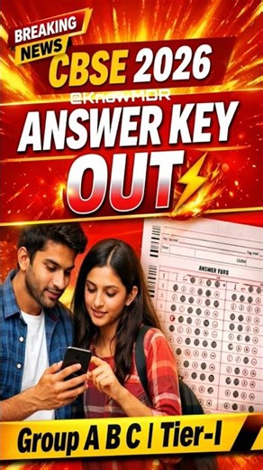 CBSE Group A B C Tier-I Answer Key 2026 Released | Check & Challenge Now!