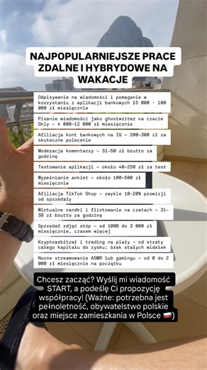 NAJPOPULARNIEJSZE PRACE ZDALNE I HYBRYDOWE NA WAKACJE #praca #kariera #finanseosobiste #pracazdalna