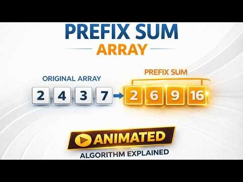 Prefix Sum in 5 Minutes ⚡ (Fastest Way to Solve Range Sum Problems) #animated #algorithms
