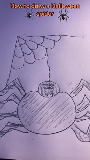 How to Draw a Halloween Spider