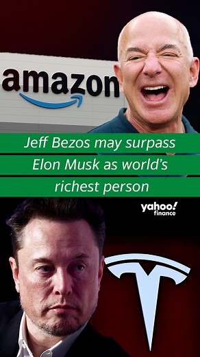 2.3K views · 34 reactions | Elon Musk is currently the world's richest person, but Amazon's Jeff Bezos may surpass him soon.  | Yahoo Finance | Facebook