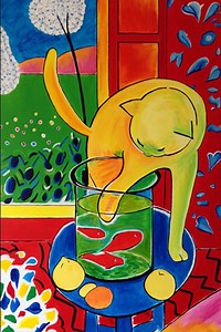 Allernieuwste.nl® Peinture sur toile Henri Matisse le chat avec poisson rouge - Art -... | bol