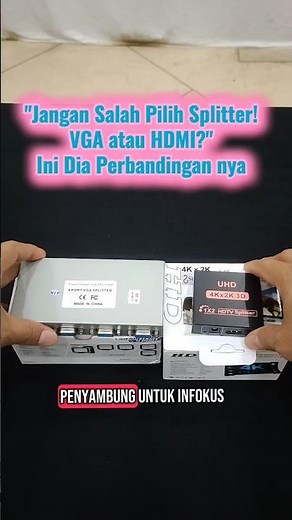HDMI SPLITTER AND VGA SPLITTER REVIEW #viral #tutorial #viralcontent #enterhome #fypindonesia