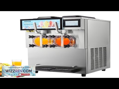 VEVOR Commercial Slushy Machine 2 x 12L 3.17 Gal Double Tanks