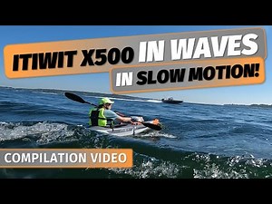 Itiwit X500 Strenfit IN WAVES - in slow motion! Paddling in waves & surf in inflatable kayak