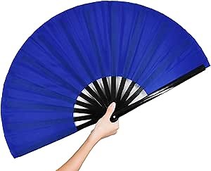 Large Rave Folding Hand Fan Clap Fan Popping Fans for Line Dancing, Big Foldable Clacking Fans for Boots On The Ground Dance Festival, Dancing, Performance