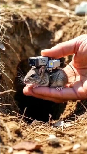 Tiny Camera on Mouse 🐭 | Inside Hidden Underground Real Footage#shorts