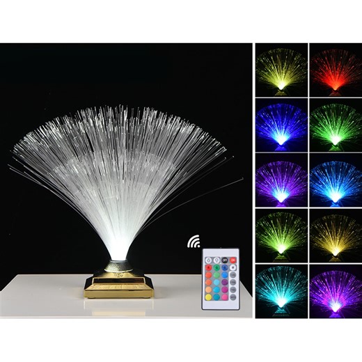 Fiber Optic Lamp,Heart-Shaped Fibers Optic Ambient Lamp,Fiber Optics Color Changing Plated,Sparkle Fiber Optic Lamp,Fibers Optic Ambient Lamp, Lever-Controlled Adjustable(Silver)