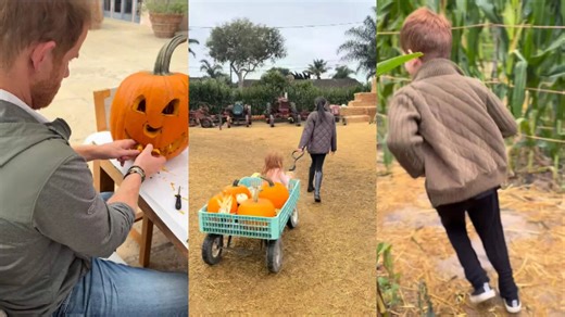 Meghan Markle’s pumpkin picking adventure with Prince Harry and kids steal hearts ahead of Halloween 2025