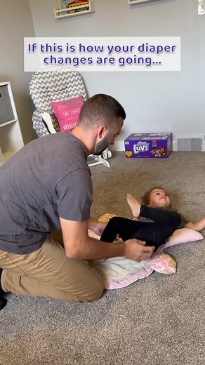 @durbanofamily found the secret to a peaceful diaper change! @Luvs Diapers and PAW PATROL make diaper time a lot more enjoyable for the D'Urbano Family! #LuvsPartner #LuvsParent #ParentingTip #DadHack