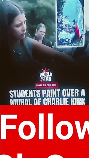 UNCW Student paint & defaced Mural of charlie Kirk on Campus ROCK😱#charliekirk