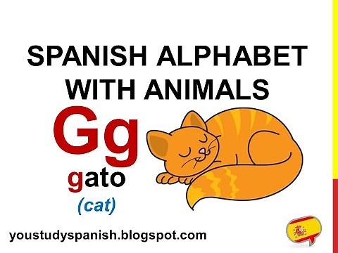 Spanish Lesson 2 - SPANISH ALPHABET with ANIMALS - ALFABETO español con ANIMALES Abecedario completo