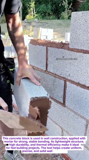 Genius Bricklaying Hack! Fastest Way to Lay Concrete Blocks Like a Pro