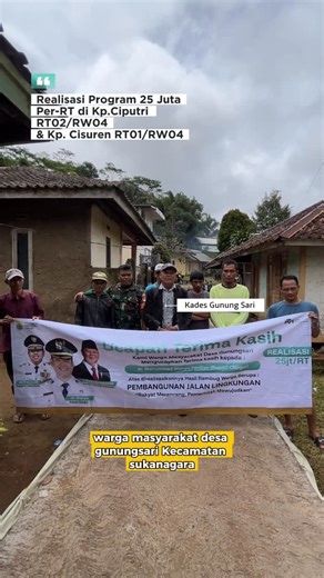 dr. Mohammad Wahyu - Ramzi | Jalan di Kp. Ciputri RT02/RW04 dan Kp. Cisuren RT01/RW04 kini lebih rapi dan nyaman berkat Program 25 Juta per RT. Semoga akses yang lebih... | Instagram