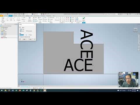 Inventor: Sketch - Text, Rotate, Scale, Project Geometry, Offset