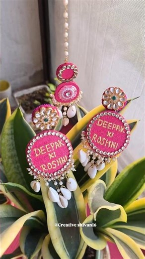 Texted earrings✨Customisation available.