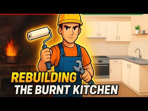 Modern Community Game 🏗️ | Rebuilding the Burnt Kitchen | Full Renovation Gameplay