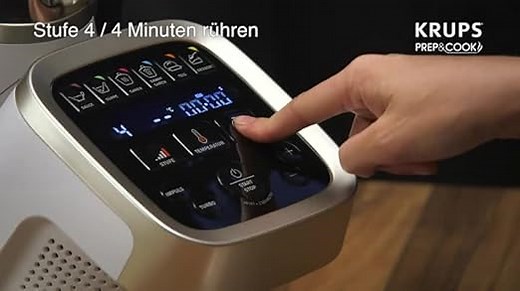 Krups Prep&Cook Multifunktions- Küchenmaschine HP5031 | 1550 Watt | bis zu 12.000 U/min | mit Kochfunktion | Weiß/ Edelstahl