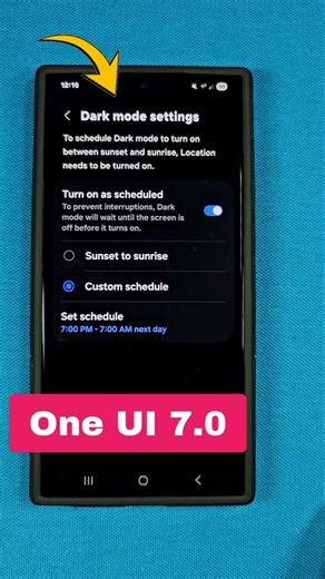 Dark Mode Samsung One UI 7.0
