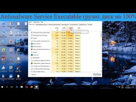 Antimalware Service Executable is using 100% of my disk space.