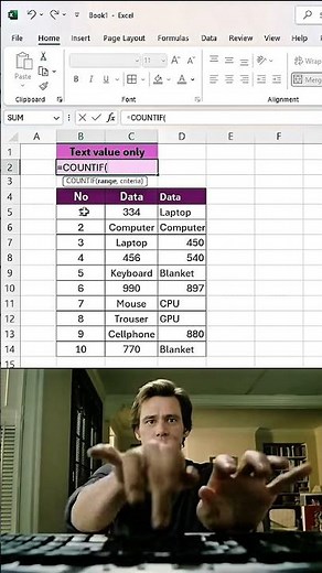 Count text value in excel 👍|| #exceltips #exceltutorial