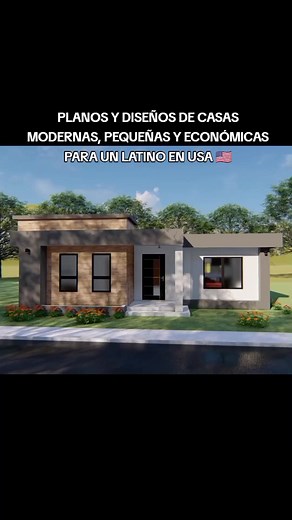 Diseño de Casa Moderna de Una Planta para Latinos en USA