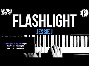 Jessie J - Flashlight Karaoke LOWER KEY Slowed Acoustic Piano Instrumental Cover Lyrics