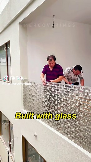 Use glass bricks to DIY and create a variety of different styles. #glassbrick #glassbricks #glassbricksinstallation #glassbricksdiy #buildingmaterials #walldesign #renovation #deco #harmercoverings