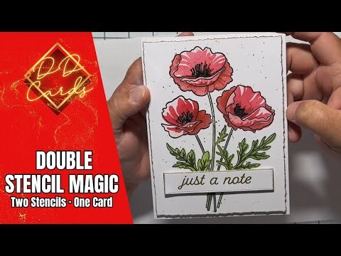 Double Stencil Magic ✨ Two Stencils, One Card | Easy Layered Card Technique