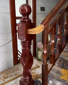 330K views · 988 reactions | Upgraded our staircase with a beautiful newel post | Creative Bee | Facebook