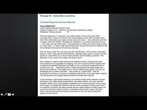 GED Extended Response for the RLA