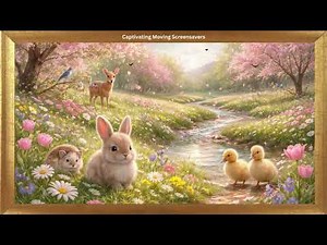 Spring Animation | 4K Cute Baby Animals in Nature | 4K TV Screensaver No Sound