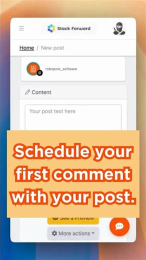 Schedule Post with First Comment