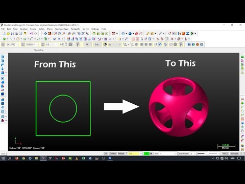 Mastercam X5 || Create 3D model from two geometries || 3D modeling #75 ||