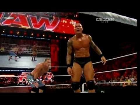 WWE RAW 25/10/2010 John Cena vs Randy Orton - Part 1
