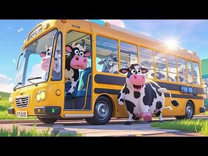 🐄🚌 The Cows on the Bus Go Moo Moo Moo! | Fun Nursery Rhymes for Kids 🎶✨