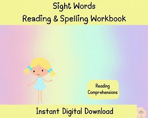 Spelling, Reading, and Writing Worksheets | 2nd Grade Sight Words Printables | Reading and Comprehension for Kids | Literacy Workbook - Etsy