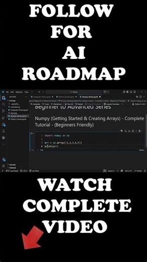 How to Create Numpy Array #python #artificialintelligence #numpy