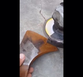 Restoring a Rusty Stylish Axe Back to Its Original Glory