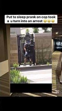Put to sleep prank on cop took a u turn into an arrest 😂😂😂 #lexxiam #fyp #pranks #action