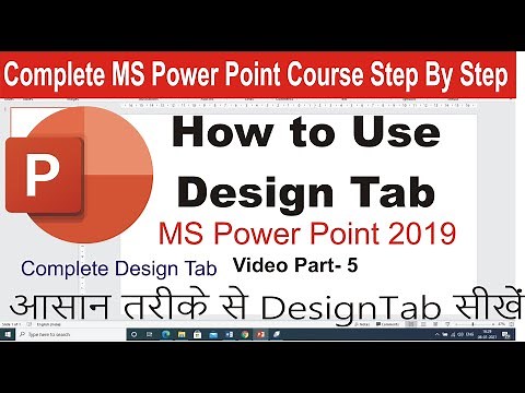 How to use Deign Tab in MS Power Point | All option of Deign Tab | Hindi