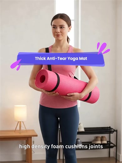 My Go-To Mat for Home Workouts (No Slipping, No Pain) #yogamat#HomeWorkout #FloorWorkout#KneeSupport#tiktokshopjumpstartsale #fyp #FitnessGear #hotgirlwalk #fitnessmotivation