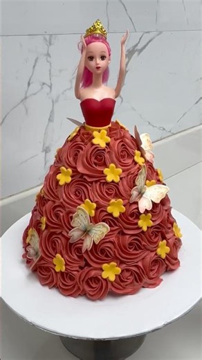 Beautiful Barbie doll cake decorating ideas #barbiedoll #barbiecake #dollcake #cakereels #cakevideo