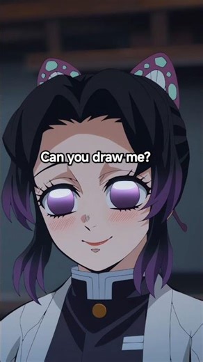 Can you draw me? SHINOBU KOCHO🦋💜✨ drawing #demonslayer #anime