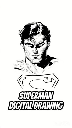 Drawing superman always feels epic digital drawing #digitalart #dcfanart #comicart #inking