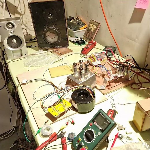 EL84 Tube Push-Pull Class A Amplifier with Custom Toroidal Transformers