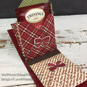 Tea bag treat holder made with Envelope Punch Board
